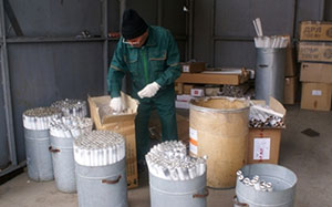 Контейнер КРЛ-В0 ВЕРТИКAЛЬНЫЙ для сбора, накопления и хранения отработанных люминесцентных ртутных ламп 250x650