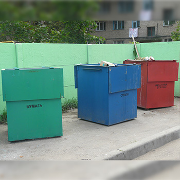 Контейнеры для раздельного сбора мусора металлические 750л. (пластик, бумага, стекло)