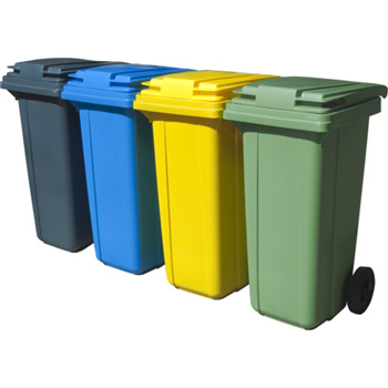 Пластиковые контейнеры для раздельного сбора мусора, 240л.