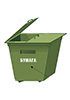 Контейнер для раздельного сбора мусора металлический 750л. (бумага)